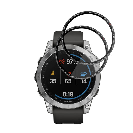 Pellicola Protettiva Techsuit Nano Flex per Garmin Fenix 7, Set 2 pezzi, Plastica, Nera