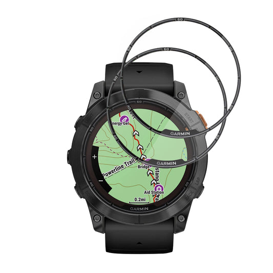 Pellicola Protettiva Techsuit Nano Flex per Garmin Fenix 7X Pro Solar, Set 2 pezzi, Plastica, Nera