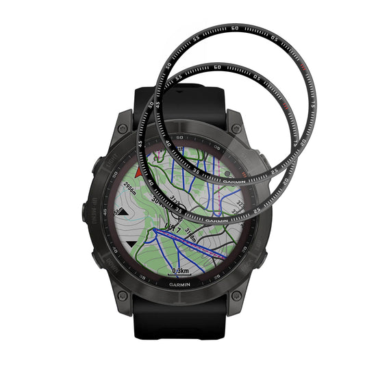 Pellicola Protettiva Techsuit Nano Flex per Garmin Fenix 7X, Set 2 pezzi, Plastica, Nera