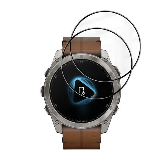 Pellicola Protettiva Techsuit Nano Flex per Garmin Fenix 8 Pro 51mm / 8 51mm, Set 2 pezzi, Plastica, Nera