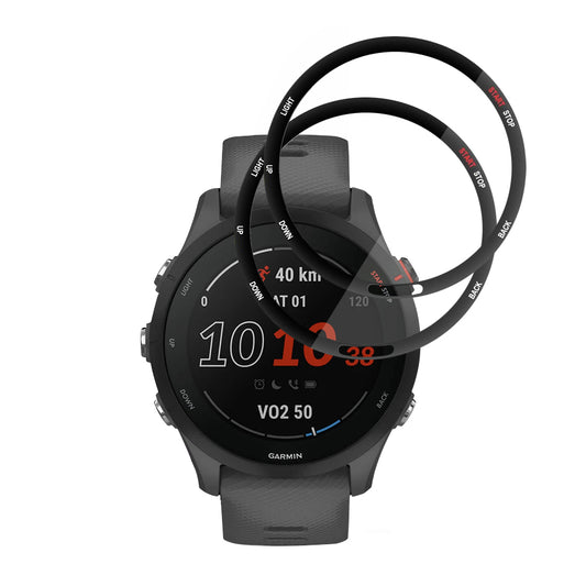 Pellicola Protettiva Techsuit Nano Flex per Garmin Forerunner 255 Music / 255, Set 2 pezzi, Plastica, Nera