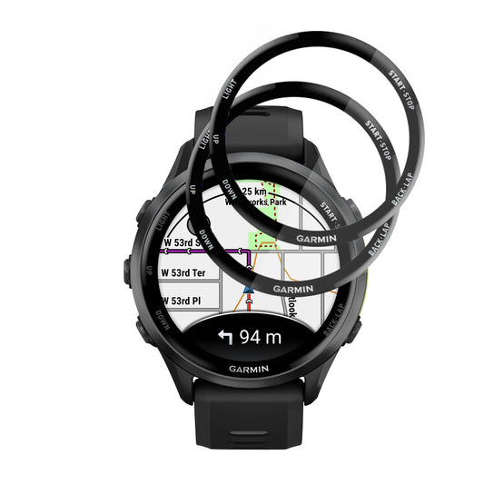 Pellicola Protettiva Techsuit Nano Flex per Garmin Forerunner 570 47mm / 970, Set 2 pezzi, Plastica, Nera