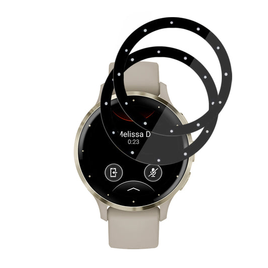 Pellicola Protettiva Techsuit Nano Flex per Garmin Venu 3S, Set 2 pezzi, Plastica, Nera