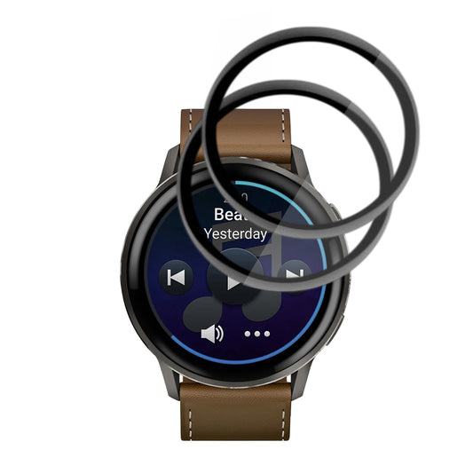 Pellicola Protettiva Techsuit Nano Flex per Garmin Venu 4 45mm, Set 2 pezzi, Plastica, Nera