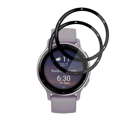 Pellicola Protettiva Techsuit Nano Flex per Garmin Vivoactive 5, Set 2 pezzi, Plastica, Nera