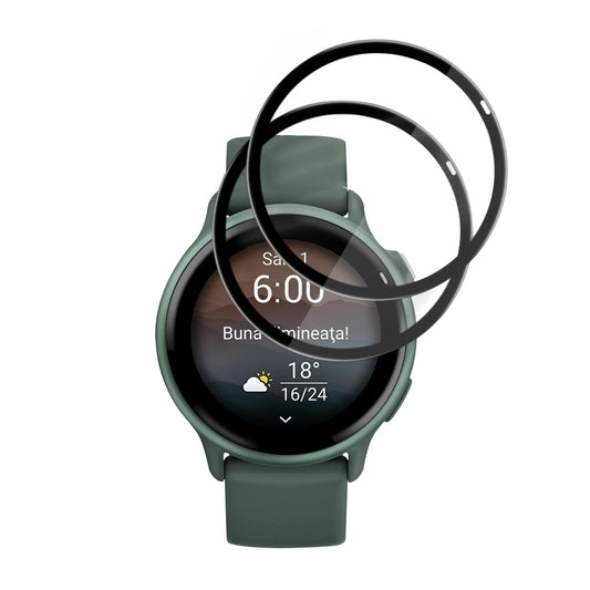 Pellicola Protettiva Techsuit Nano Flex per Garmin vivoactive 6, Set 2 pezzi, Plastica, Nera