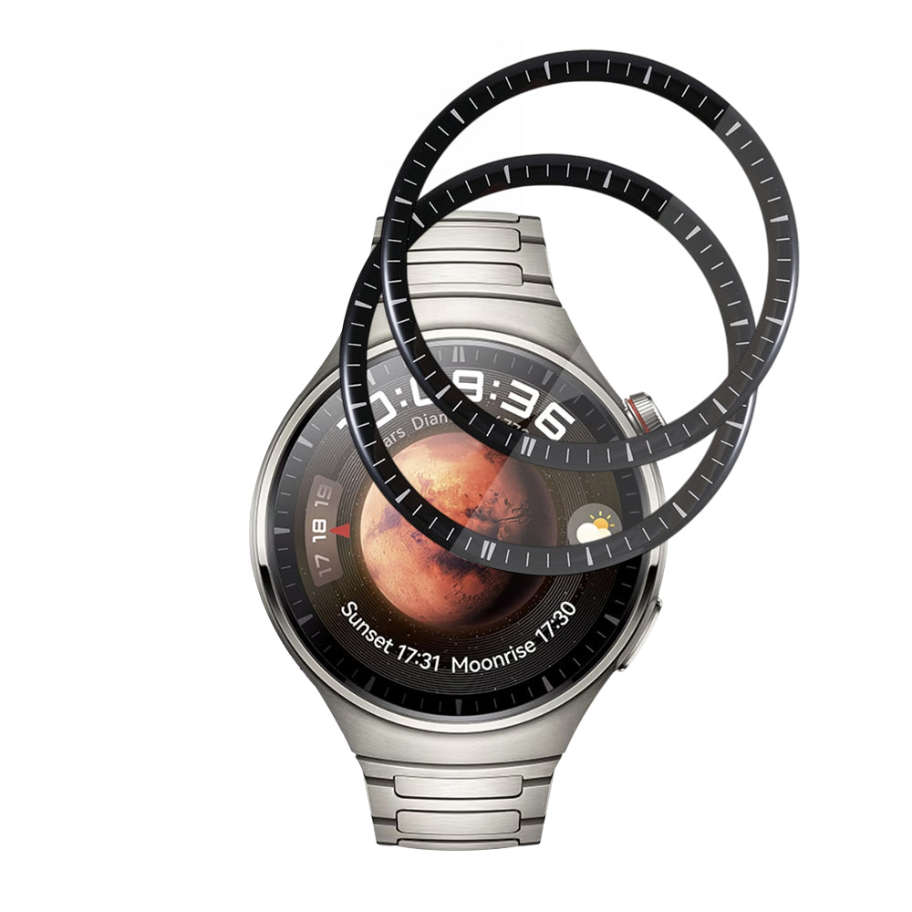Pellicola Protettiva Techsuit Nano Flex per Huawei Watch 4 Pro, Set 2 pezzi, Plastica, Nera