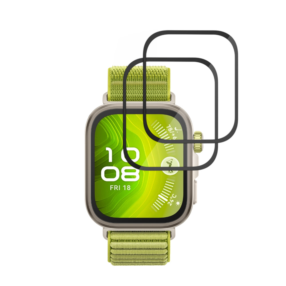 Pellicola Protettiva Techsuit Nano Flex per Huawei Watch Fit 4 Pro, Set 2 pezzi, Plastica, Nera