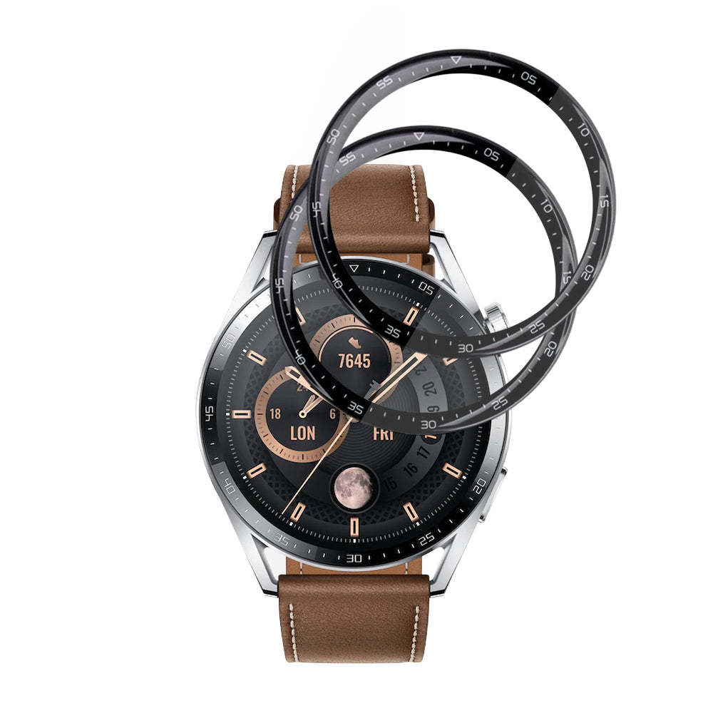 Pellicola Protettiva Techsuit Nano Flex per Huawei Watch GT 3 46mm, Set 2 pezzi, Plastica, Nera