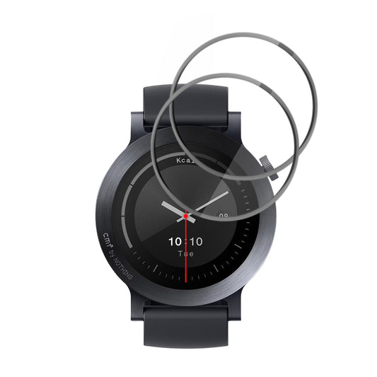 Pellicola Protettiva Techsuit Nano Flex per Nothing CMF Watch 3 Pro, Set 2 pezzi, Plastica, Nera