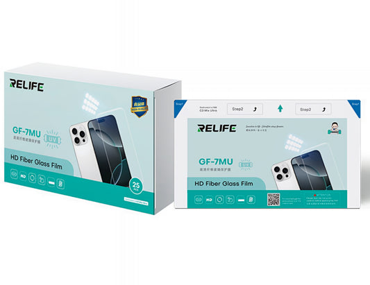 Filbra Flexible Glass Film Relife GF-7MU for Sunshine C3 Mix Ultra UV Vacuum Laminating Machine, 120mm x 210mm, Set of 25 pieces