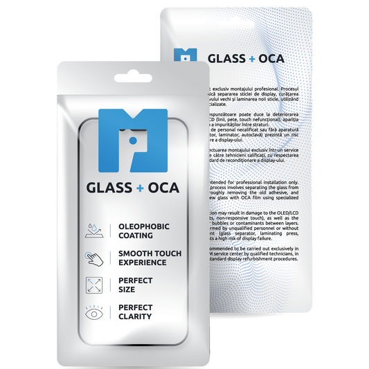 Vetro Schermo + OCA MP compatibile con Samsung Galaxy S10 G973, Nero