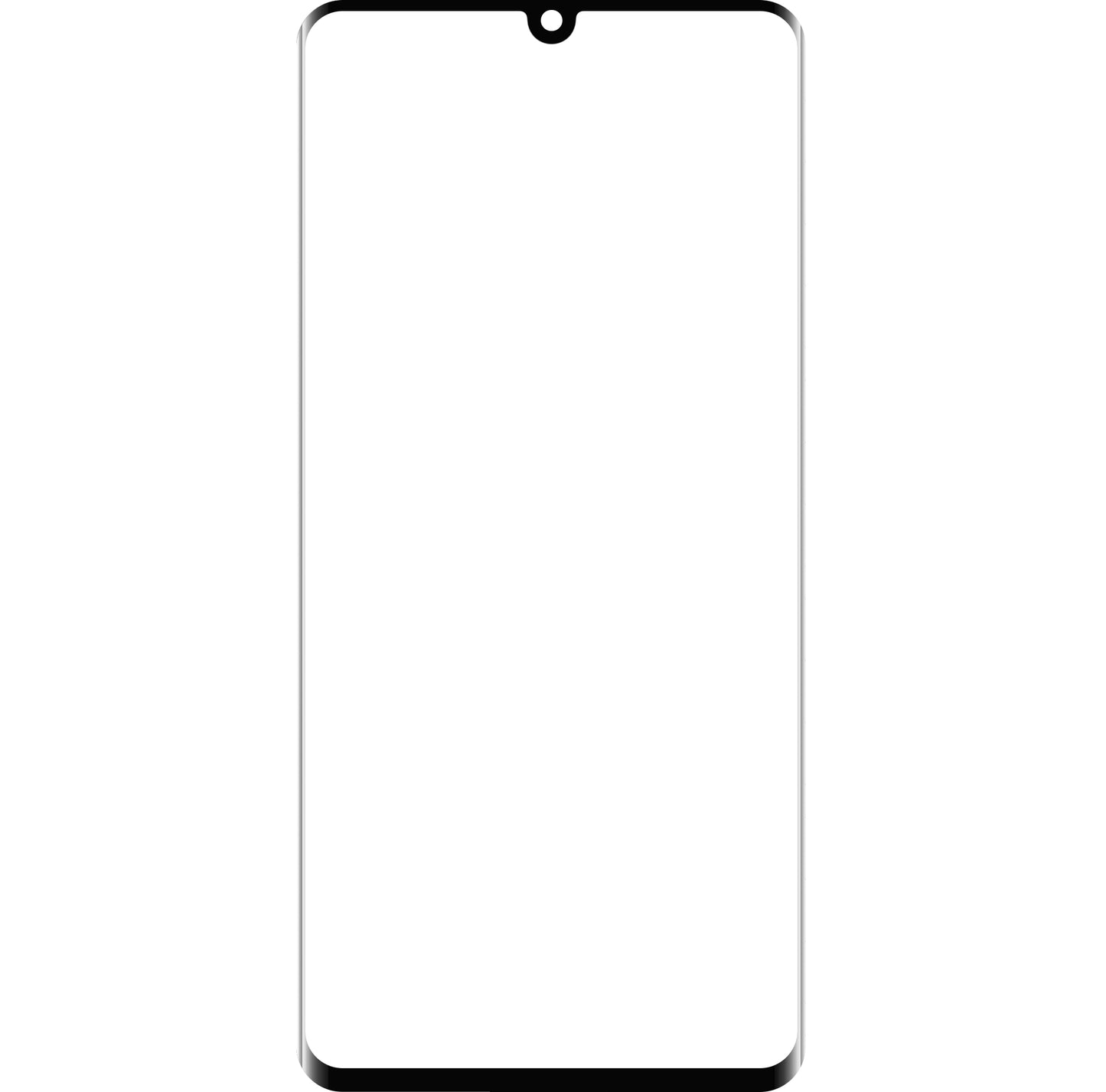 Vetro Schermo + Colla Edge / OCA Forward Guard per Huawei P30 Pro, Nero