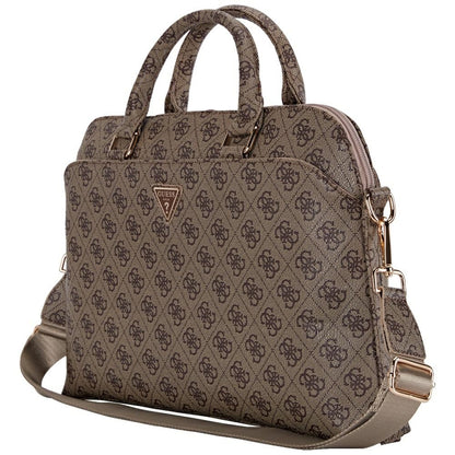 Borsa Guess 4G Triangle Logo per Laptop 15inch, Marrone