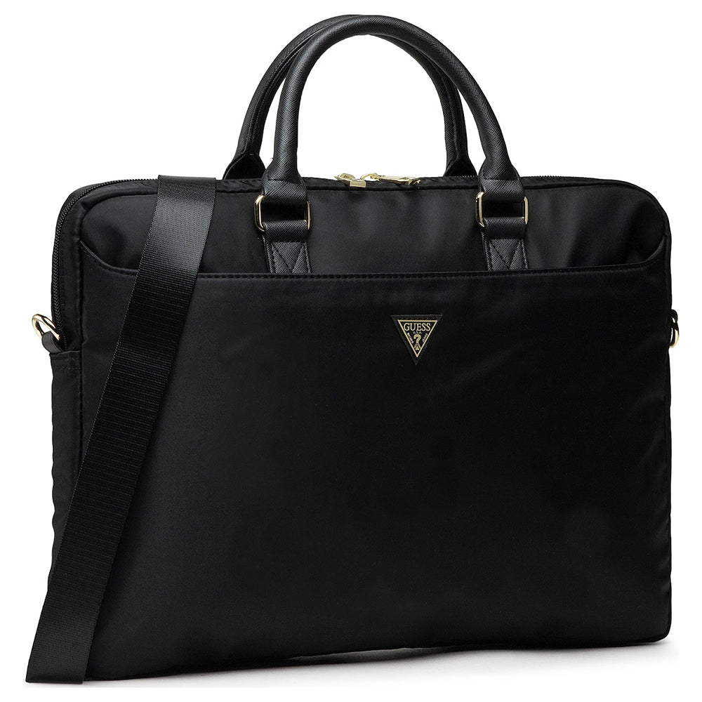 Borsa Guess Triangle Logo per Laptop 16 pollici, Nera