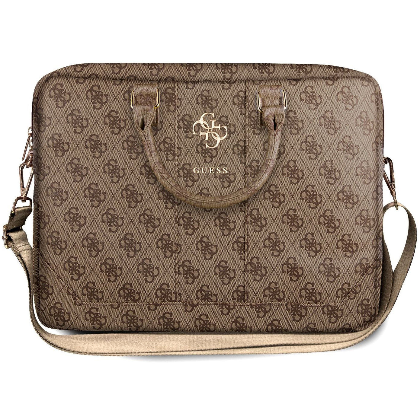 Borsa Guess 4G Metal Logo per Laptop 15inch - 16inch, Marrone