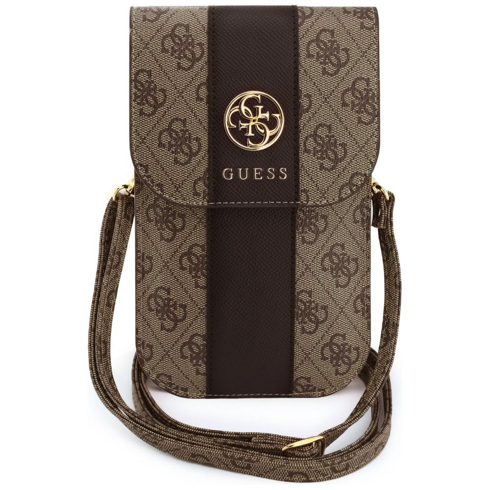 Universal Phone Bag, Guess, 4G Classic Logo Stripe, Brown
