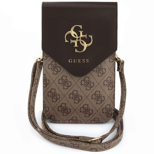 Borsa Universale per Telefono, Guess, 4G Grained Classic Logo, Marrone
