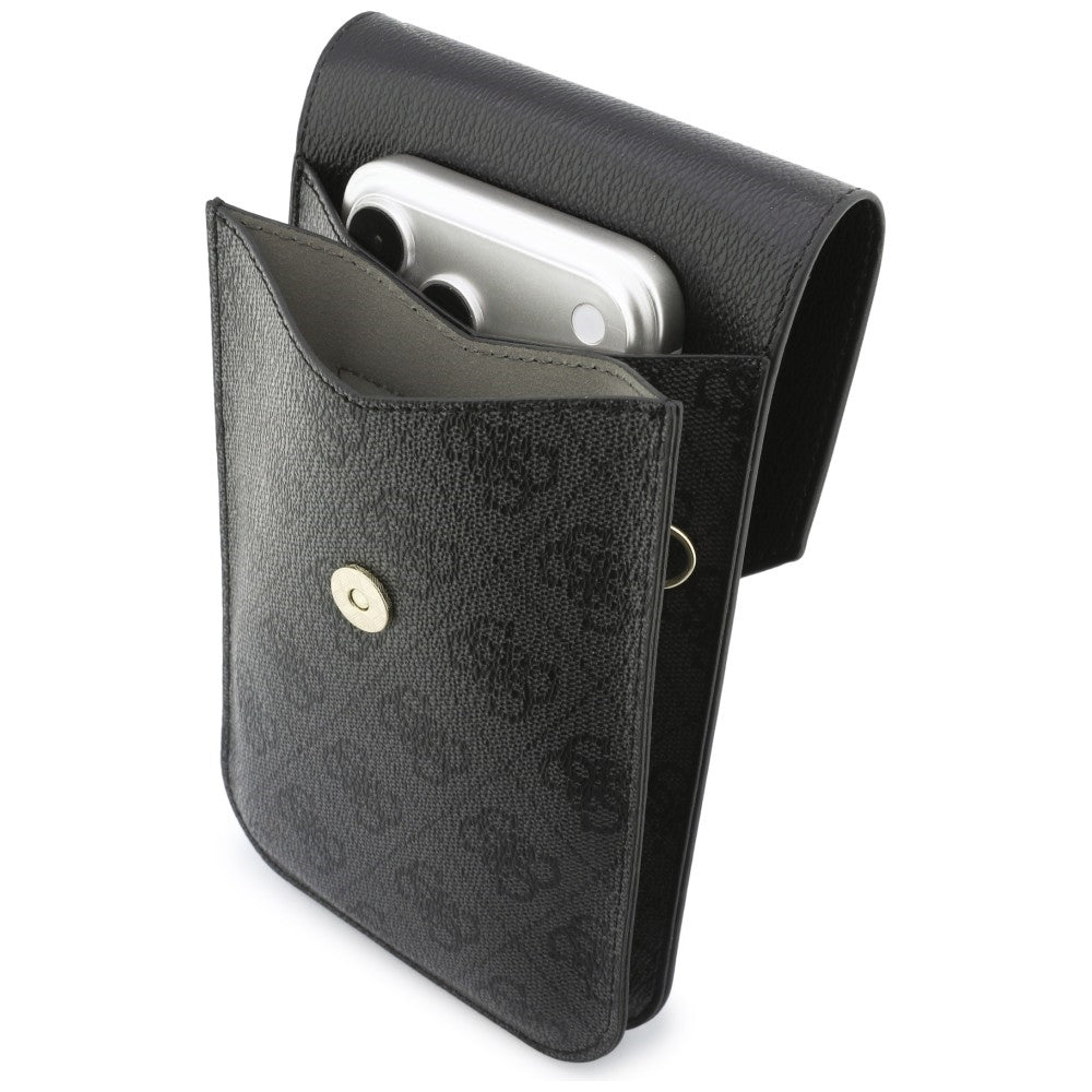 Borsa Universale per Telefono, Guess, 4G Grained Classic Logo, Nera