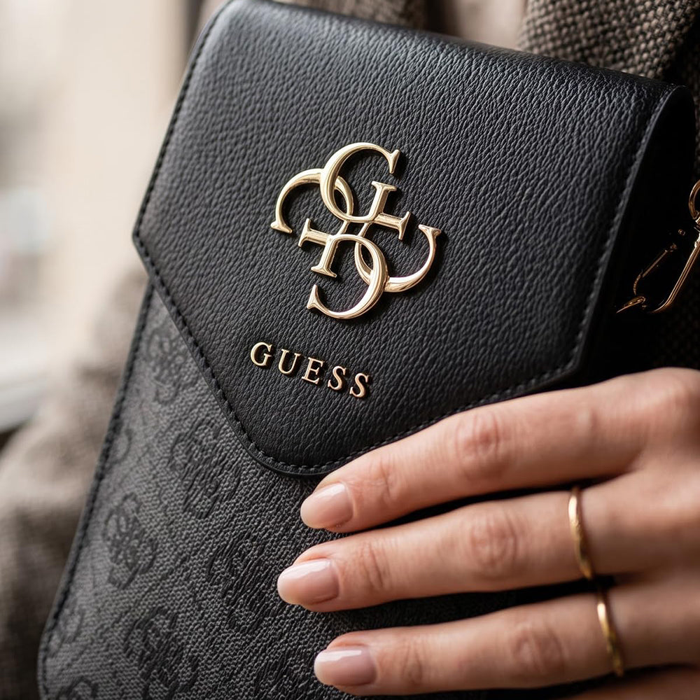 Borsa Universale per Telefono, Guess, 4G Grained Classic Logo, Nera