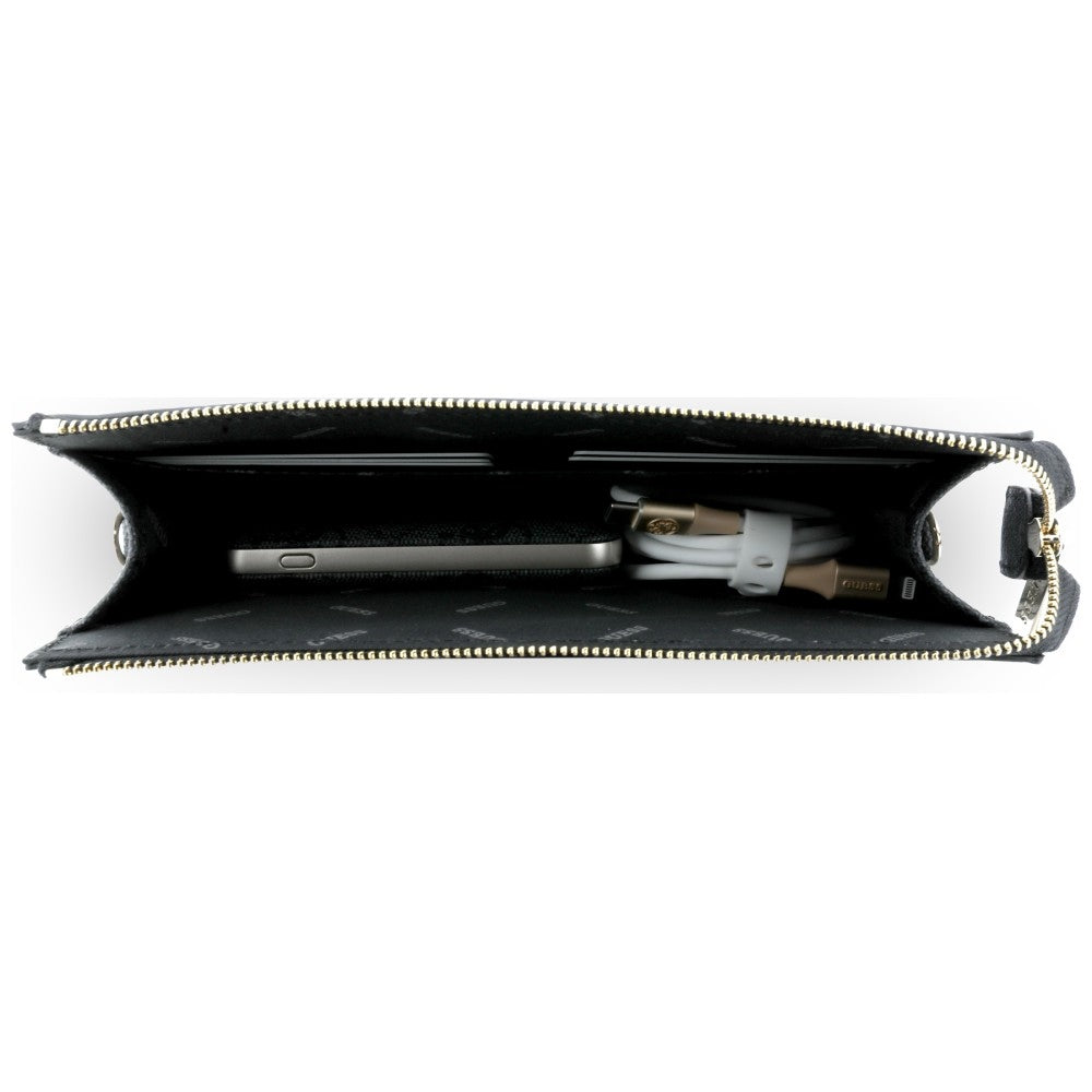 Borsa universale per telefono, Guess, 4G Round Classic Logo Stripe, nera