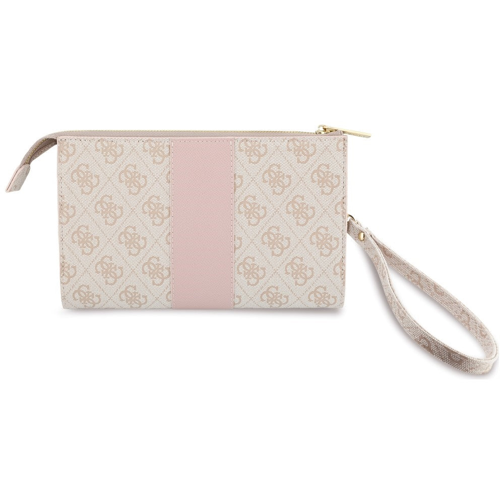 Borsa universale per telefono, Guess, 4G Round Classic Logo Stripe, rosa