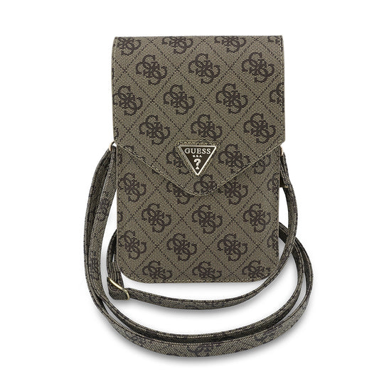 Borsa Universale per Telefono, Guess, Fliptok Triangle 4G, Marrone