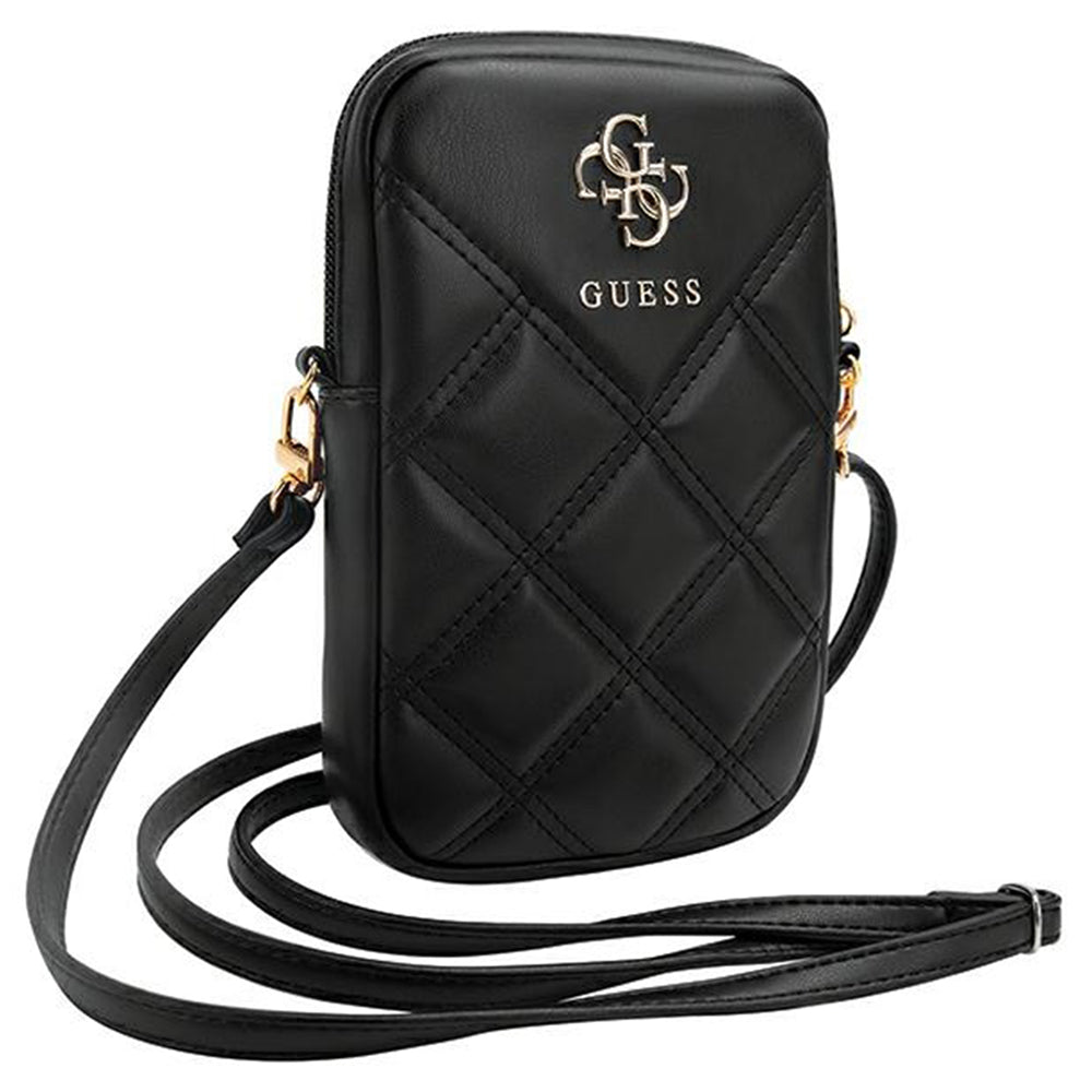 Borsa Universale per Telefono, Guess, Quilted 4G, Nera