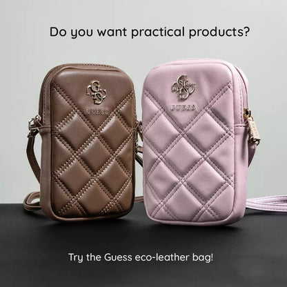 Borsa Universale per Telefono, Guess, Quilted 4G, Nera