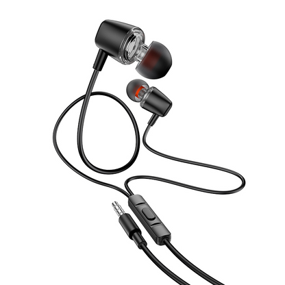 Auricolari con jack da 3,5 mm HOCO M107, Nero