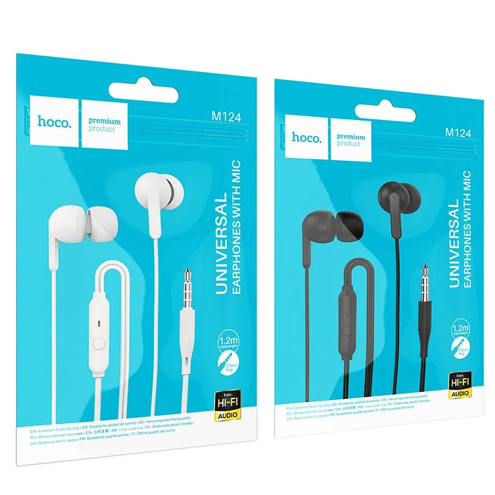 Handsfree 3.5mm HOCO M124, Nero