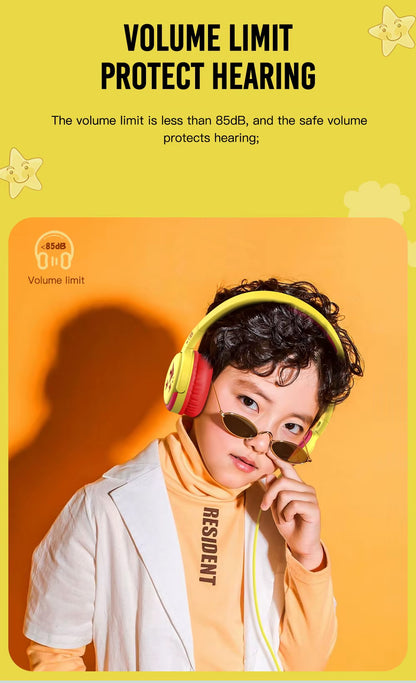 Cuffie 3.5mm XO Design EP47 Study Kids, Gialle