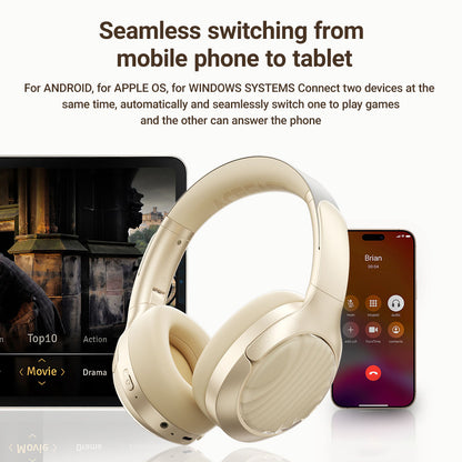 Handsfree Bluetooth Acefast H5, A2DP, ANC, Bianco
