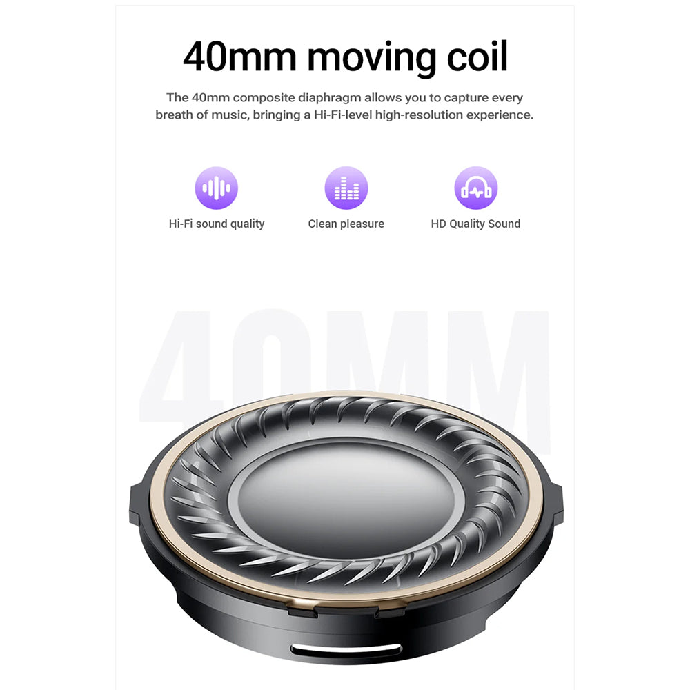 Handsfree Bluetooth Acefast H8, A2DP, ANC, Argento