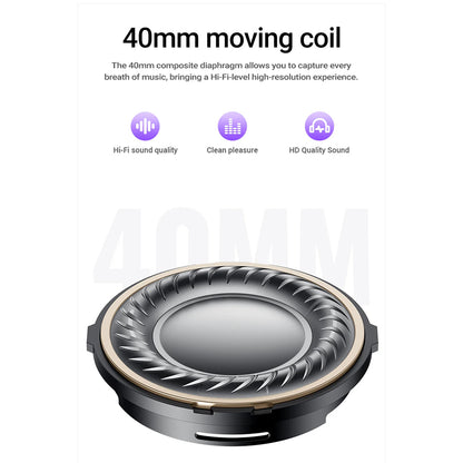 Handsfree Bluetooth Acefast H8, A2DP, ANC, Argento