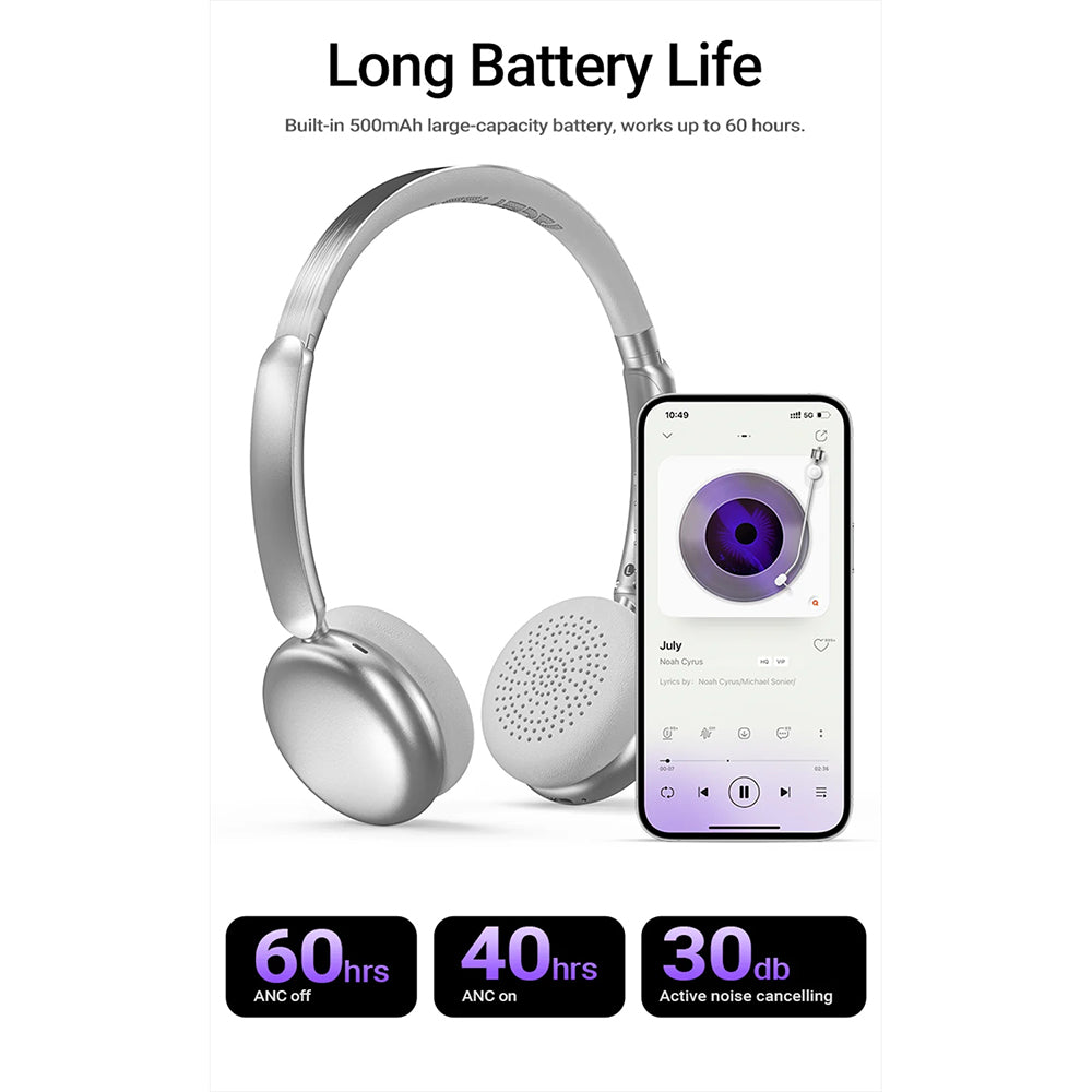 Handsfree Bluetooth Acefast H8, A2DP, ANC, Dorato