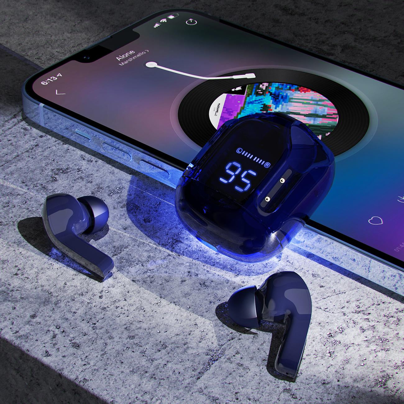 Auricolare Bluetooth Acefast T6, TWS, Blu Navy