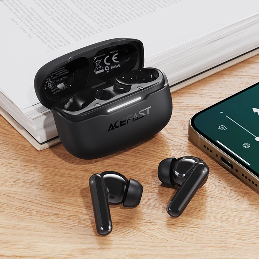 Auricolari Bluetooth Acefast W5, TWS, ANC, Nero