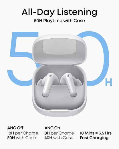 Handsfree Bluetooth Anker SoundCore R60i, TWS, ANC, Bianco D1202G21