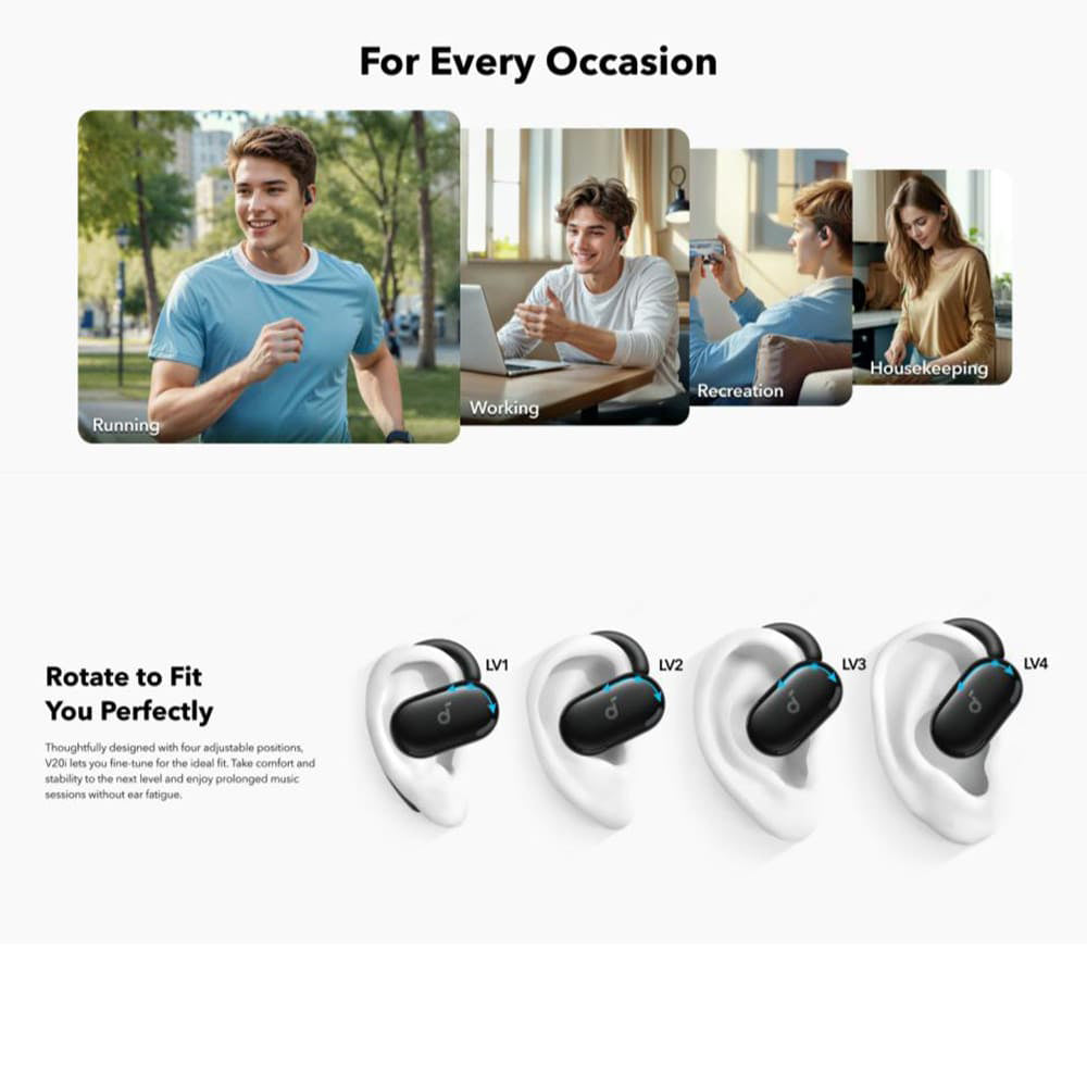 Handsfree Bluetooth Anker SoundCore V20i, TWS, Bianco A3876G21