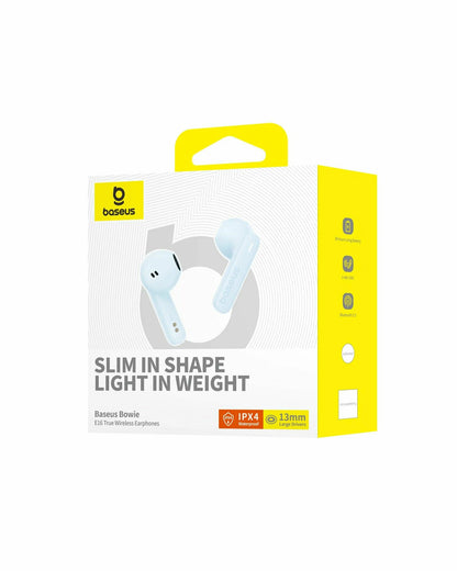 Auricolare Bluetooth Baseus Bowie E16, TWS, Blu A00061900313-01