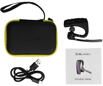 Auricolare Bluetooth Blavec Voyager 1, MultiPoint, A2DP, Nero