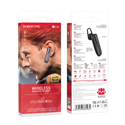 Auricolare Bluetooth a mani libere BC36 Lucky, A2DP, nero