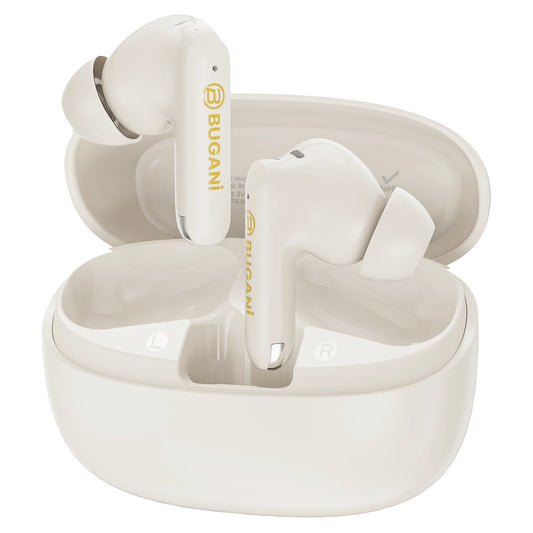 Auricolari Bluetooth Bugani Freebuds B20, TWS, ANC, Crema Chiaro