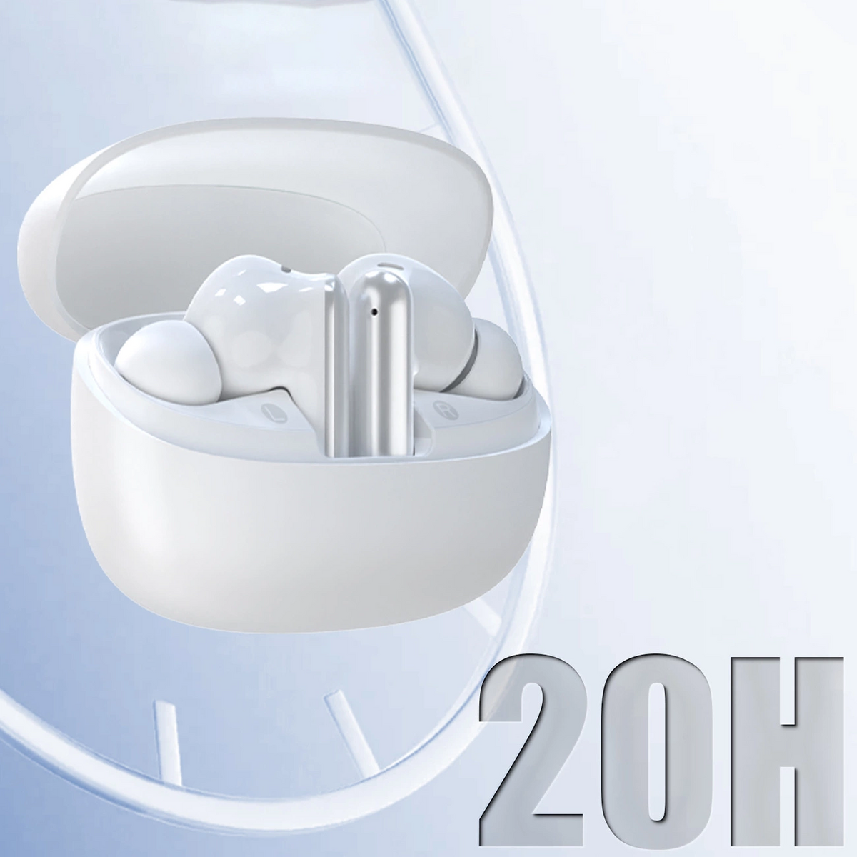 Auricolare Bluetooth Dudao U21, TWS, ANC, Bianco