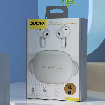 Auricolare Bluetooth Dudao U21, TWS, ANC, Bianco