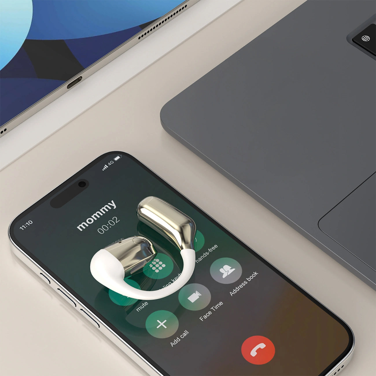 Handsfree Bluetooth Dudao U4Pro, A2DP, Beige Dorato