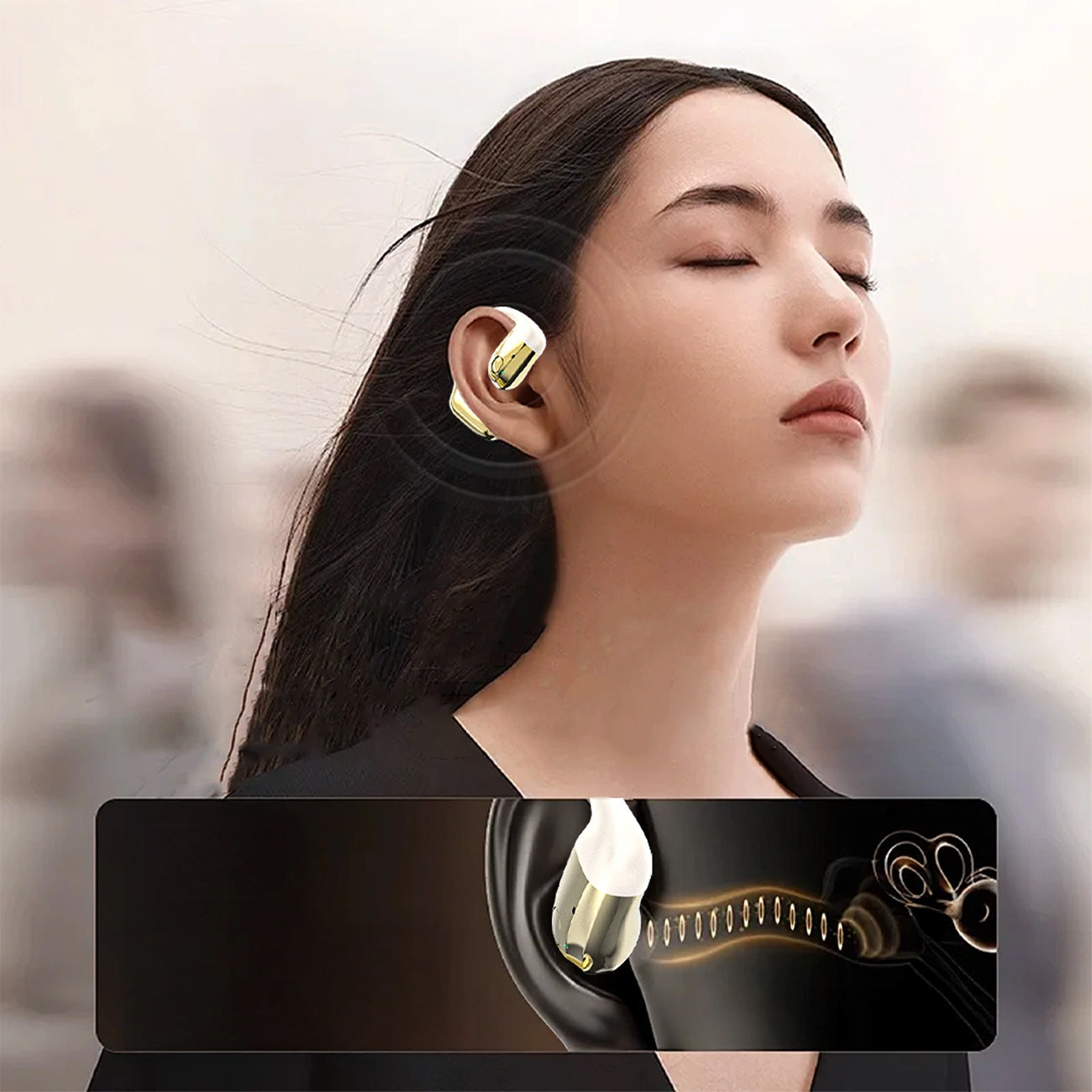 Handsfree Bluetooth Dudao U4Pro, A2DP, Beige Dorato