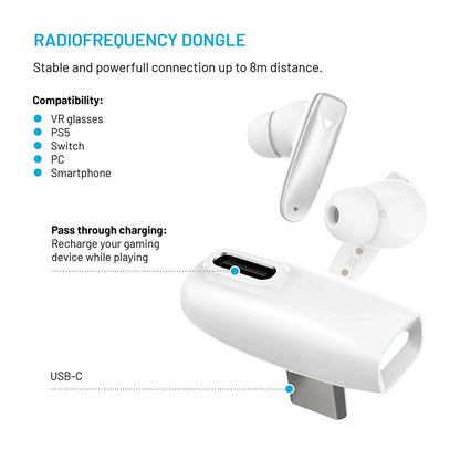 Auricolari Bluetooth Fixed Pods, TWS, Bianco