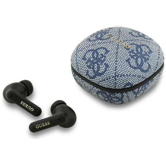 Auricolare Bluetooth Guess 4G Classic Metal Logo, TWS, Blu
